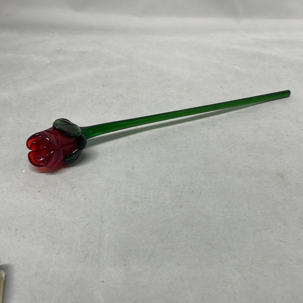 Beautiful hand blown glass rose